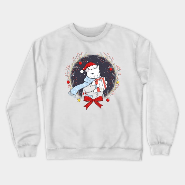 Santa Claws Delivery Service Crewneck Sweatshirt by runcatrun